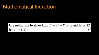 Use induction to show that 7n  4n − 3n is divisible by 12 for all n ∈ Z [upl. by Oilasor62]