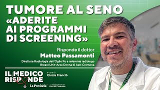 Tumore al seno «Aderite ai programmi di screening» [upl. by Aikaz537]