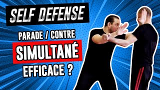 La parade contre en simultané estelle efficace en combat de rue Self défense [upl. by Ingmar669]