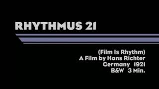 key film by Hans Richter Rhythmus 21 1921 [upl. by Nica]