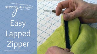 Easy Lapped Zipper [upl. by Nnayecats]