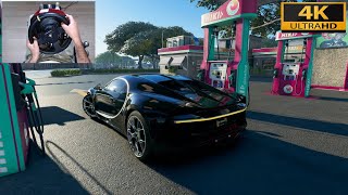 The Crew Motorfest  BUGATTI CHIRON  Autobahn Test Drive with Steering Wheel  4K [upl. by Eugor]