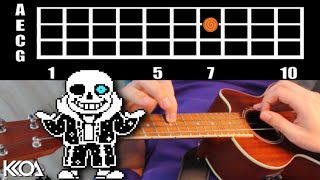 Undertale  MEGALOVANIA Easy Ukulele Tutorial [upl. by Peyter188]