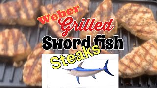 How To Grill Swordfish Steaks On A Weber Grill swordfish webergrill [upl. by Mcbride]