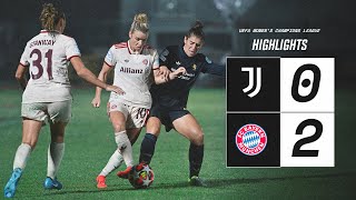 HIGHLIGHTS UWCL  Juventus Women 02 Bayern Munich [upl. by Victorie]