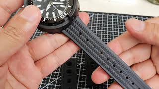 Seiko Black Tuna SRPA81K1 strap change Pinoy [upl. by Lashoh]