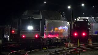 Full HD 60FPS NJ Transit Yard Crew YL54 Drills in Bay Head with GP402 4303 and an ALP45A 72824 [upl. by Niltag]