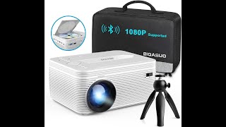 BIGASUO 2021 Upgrade Full HD Bluetooth Projector with Built in DVD Player [upl. by Niveb897]