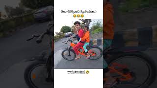 Kunali Piyush Cycle Stunt 😂 Sourav Joshi Vlogs [upl. by Dragde]