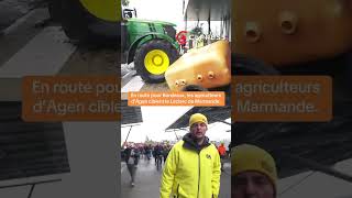 Action contre Leclerc  les Agriculteurs en colère de la Coordination Rurale à Marmande [upl. by Lisk872]