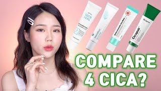 Comparison of the 4 different Cica Balm products from DrJart Etude House Apieu and Innisfree [upl. by Pelpel]