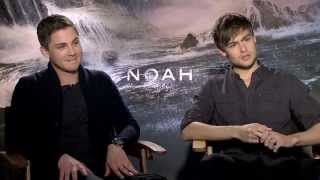 quotNoahquot interview with Logan Lerman and Douglas Booth MovieZinese [upl. by Ahtnama1]