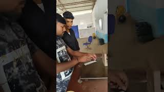 ms flate row material cutting  skill test training fitter job job jobstrending shortvideo [upl. by Knorring]