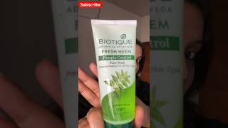 Biotique fresh Neem face wash Honest Review biotique acneskincarereview facecare [upl. by Crowell]