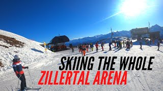 Epic Ski Journey Exploring Zillertal Arena from Zell am Ziller to Krimml [upl. by Nagorb]