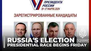 Russias election Presidential race begins Friday [upl. by Nobel]