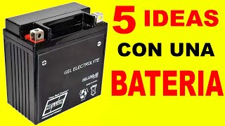 5 INVENTOS CON UNA BATERIA QUE YA NO USAS [upl. by Lim]