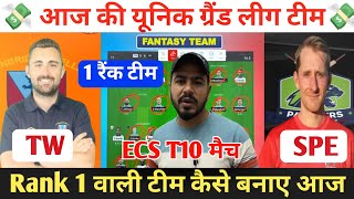 TW vs SPE Dream11 Prediction  Tunbridge Wells vs Spencer Dream11 Team  TW vs SPE Dream11 [upl. by Norvell]