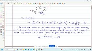 Variational Principal  Ground state of HeliumRecorded Online Class [upl. by Ariella]