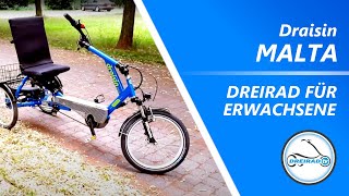 Dreirad für Erwachsene EBike 👍 Draisin Malta mit Motor [upl. by Chemesh923]