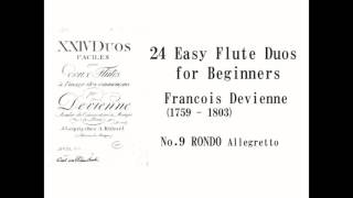 【LESSON】François Devienne 24 Easy Flute Duos for Beginners No9 RONDO Allegretto [upl. by Haropizt259]