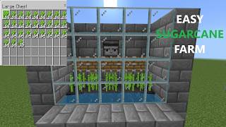 Very Easy Automatic Sugarcane Farm  Minecraft BedrockJava 120 [upl. by Treblihp]