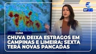 Edição Manhã  Hospitais inundados em Campinas bairros sem energia em Limeira e previsão do tempo [upl. by Anaiviv]