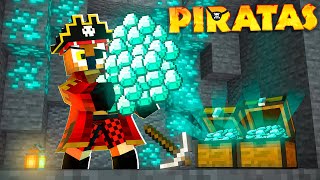 MINECRAFT PIRATAS  MI ISLA ES UNA MINA DE DIAMANTES 4 [upl. by Daus]