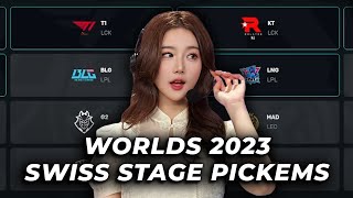 WHO IS ADVANCING TO TOP 8  WORLDS 2023 SWISS STAGE PICKEMS  Kitty [upl. by Aerdied620]