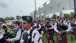 Paeroa Highland Games Massed Bands Exit 2023 [upl. by Hauck]