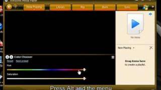 How to change color on Windows Media Player 11 [upl. by Moonier]