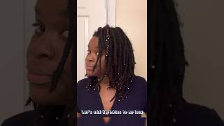 How to add Loc sprinkles  locs locjewelry noretwist shorts [upl. by Linad]