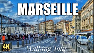 Marseille 🇨🇵 France  Downtown Walking Tour 4K Ultra HD footage [upl. by Iram742]