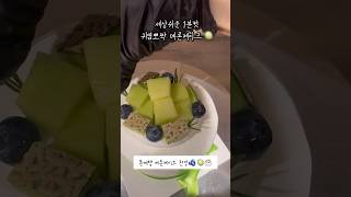 메론케이크를 1분만에🍈제일쉬웠어요 메론케이크 생크림케이크 케이크장인 아이싱달인 메론 메론디저트 디저트브이로그 브이로그 홈베이킹브이로그 cake vlog [upl. by Yentirb]