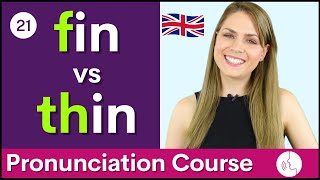 Practice Your English Pronunciation f vs th θ Sounds  Course 21 [upl. by Eanram]