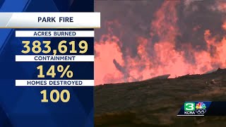 Park Fire becomes fifthlargest wildfire in California history [upl. by Avehs]