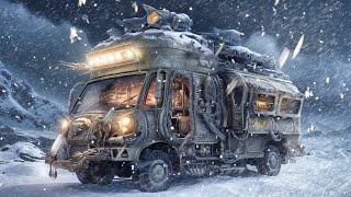 Cozy Snow Storm Winter Van Life Camping From Blizzard to Freezing Temperatures vanlife blizzard [upl. by Laniger]