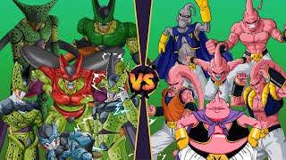 Dragon Ball Z 【Cell Every transformation VS Majin Buu Every transformation Marathon Battle】 ドラゴンボール [upl. by Laerol489]