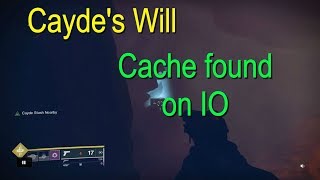 D2 Forsaken  Caydes Will  Cache found on IO [upl. by Arbmik]