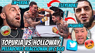 PELEADORES REACCIONAN a KO de Ilia Topuria vs Max Holloway UFC 308 Alexander Volkanovski PRÓXIMO [upl. by Chow]