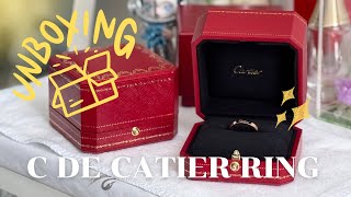 UNBOXING Cartier  C De Catier wedding band [upl. by Elicec100]