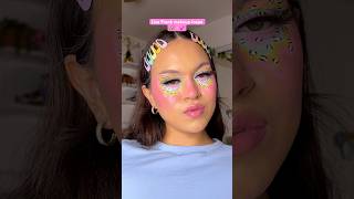 Lisa Frank makeup inspo 🫶🏼 lisafrank leopard pattern rainbow pastel makeupartist colors fy [upl. by Kramal]