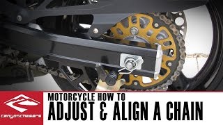 How To Adjust and Align a Motorcycle Chain [upl. by Lennox]