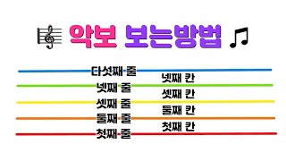 악보 보는 방법 1  천천히 배우는 음악이론  오선보  줄과 칸 [upl. by Nebe]