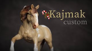 Custom 🐴  Kajmak  Malowanie konia Schleich  Maść jelenioperłowa tobiano  Odcinek świąteczny 🎄 [upl. by Brien]