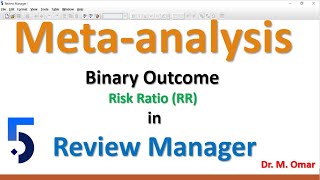 Meta analysis for Binary outcome based on Risk Ratio RR in Review Manager RevMan [upl. by Crystie]