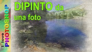 Photoshop tutorial italiano  Photoshop dipinto su tela effetto dipinto photoshop [upl. by Prentiss]