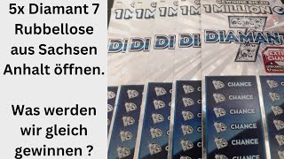 5x Diamant 7 Rubbellose öffnen  Die teuersten Rubbellose aus Sachsen Anhalt [upl. by Chrotoem]