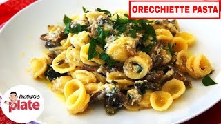 ORECCHIETTE PASTA RECIPE  Porcini Mushrooms and Zucchini Vegetarian Pasta [upl. by Oric880]