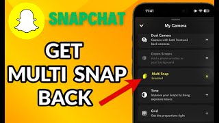 How To Get MULTI SNAP OPTION BACK on Snapchat [upl. by Linetta]